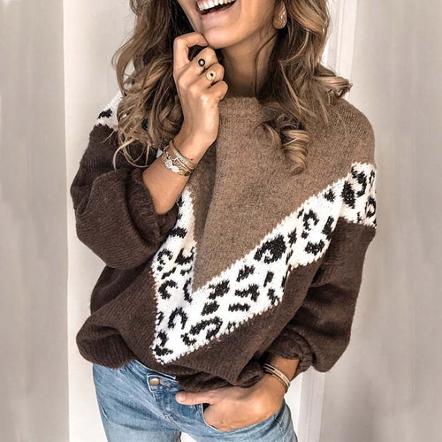 Autumn Winter Loose  Leopard Print